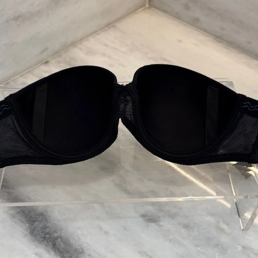 Chantelle Black Strapless Sublime Invisible Plunge Bra 34C
